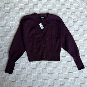 Brand New Express Darker Purple Cardigan Size XS